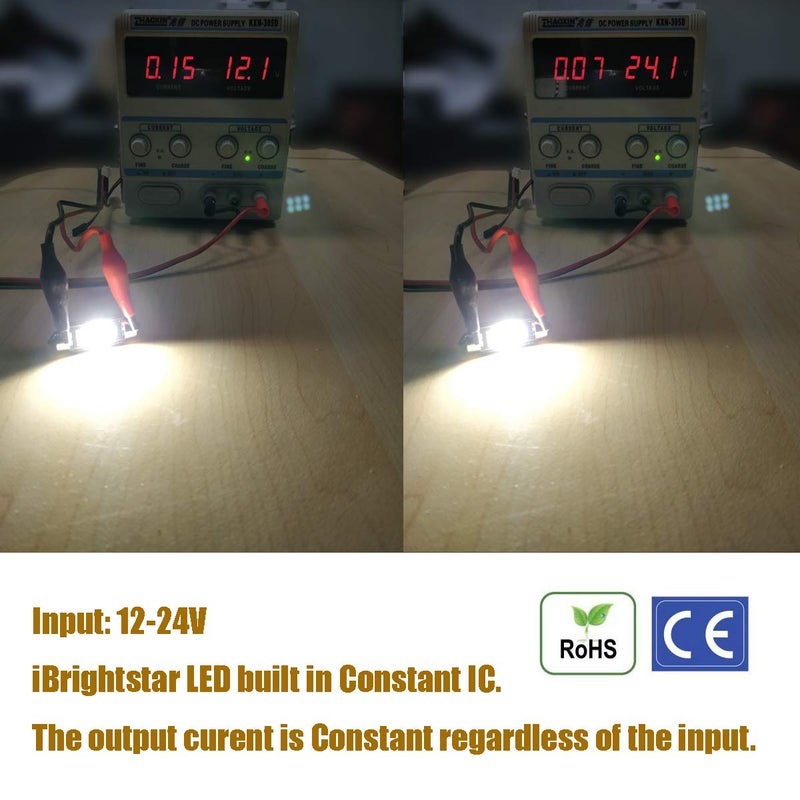 iBrightstar مصابيح LED iBrightstar DE3175 DE3021 فستون شديدة السطوع 9-30V خالية من الأخطاء 1.25" 31mm للإضاءة الداخلية وخريطة القبة وإضاءة لوحة الترخيص، أبيض زينون - Image 4